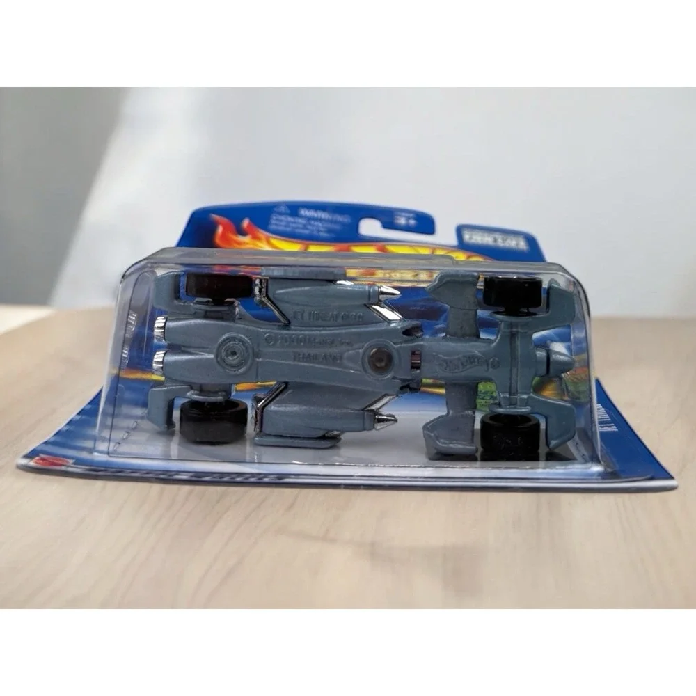 2002 Hot Wheels Mainline/Collector #149 JET THREAT 3.0 Light Blue w/Chrome5DotSp